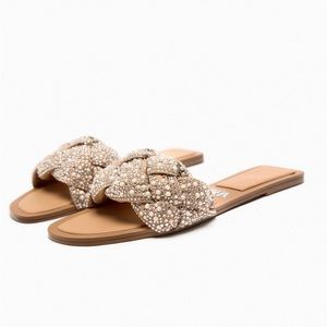 Zara rhinestone flats